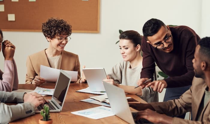 managers in a meeting